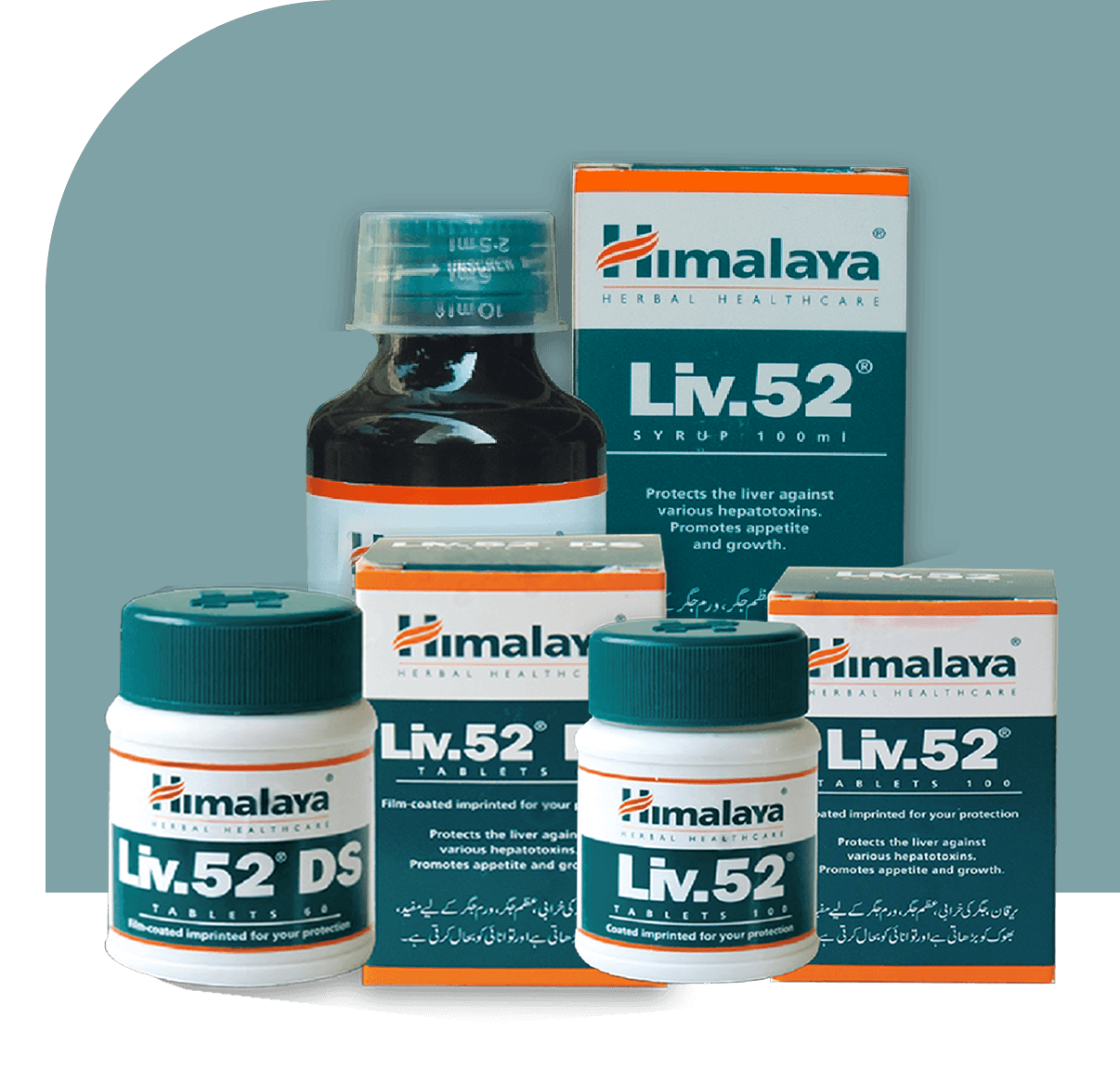 Liv.52 100ml syrup, 100 tablets, DS 60 tablets